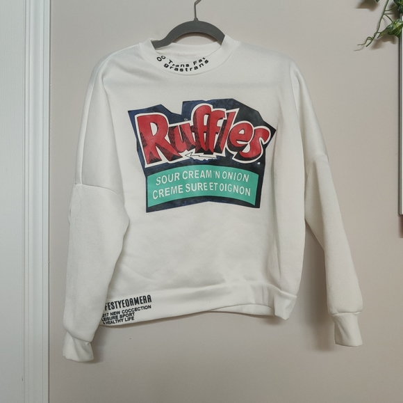White Crew Neck Sweater - Picture 3 of 4